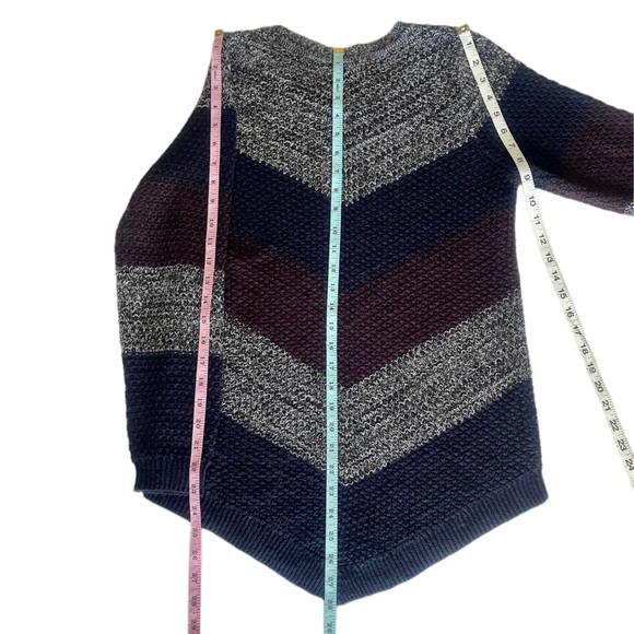 ALYX Chevron Knitted Pullover Sweater Gray/Blue/Wine/Black Size S EUC - Picture 7 of 8